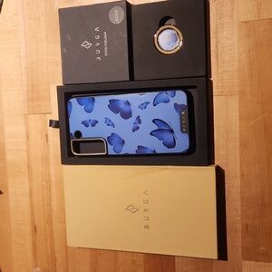 Burga phone case and ring for Samsung galaxy  S22+ nwot blue butterfly